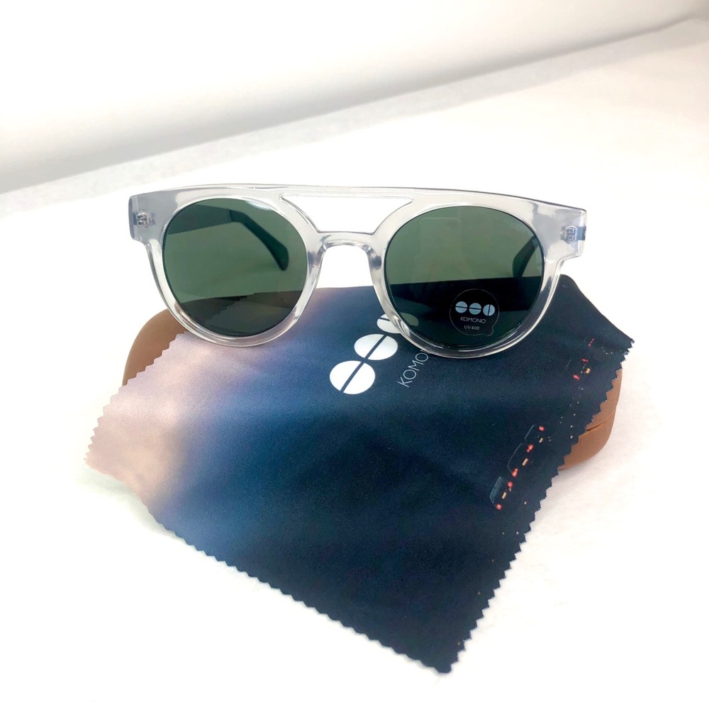 KOMONO Dreyfuss Clear/Silver Sunglasses (NEW) 🕶 - Picture 2 of 9